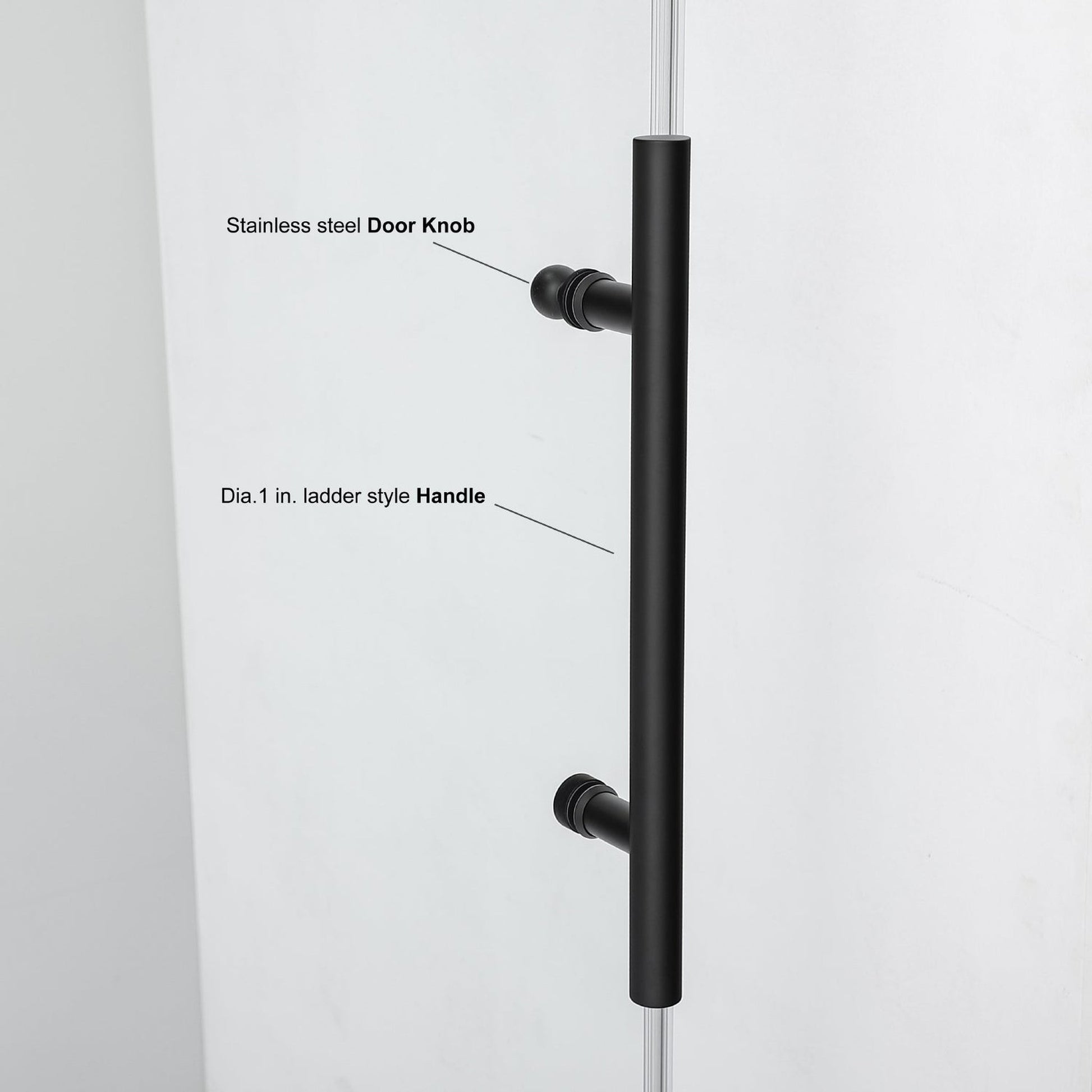 Vinnova Villena 60" x 78" Brushed Nickel Single Sliding Frameless Shower Door