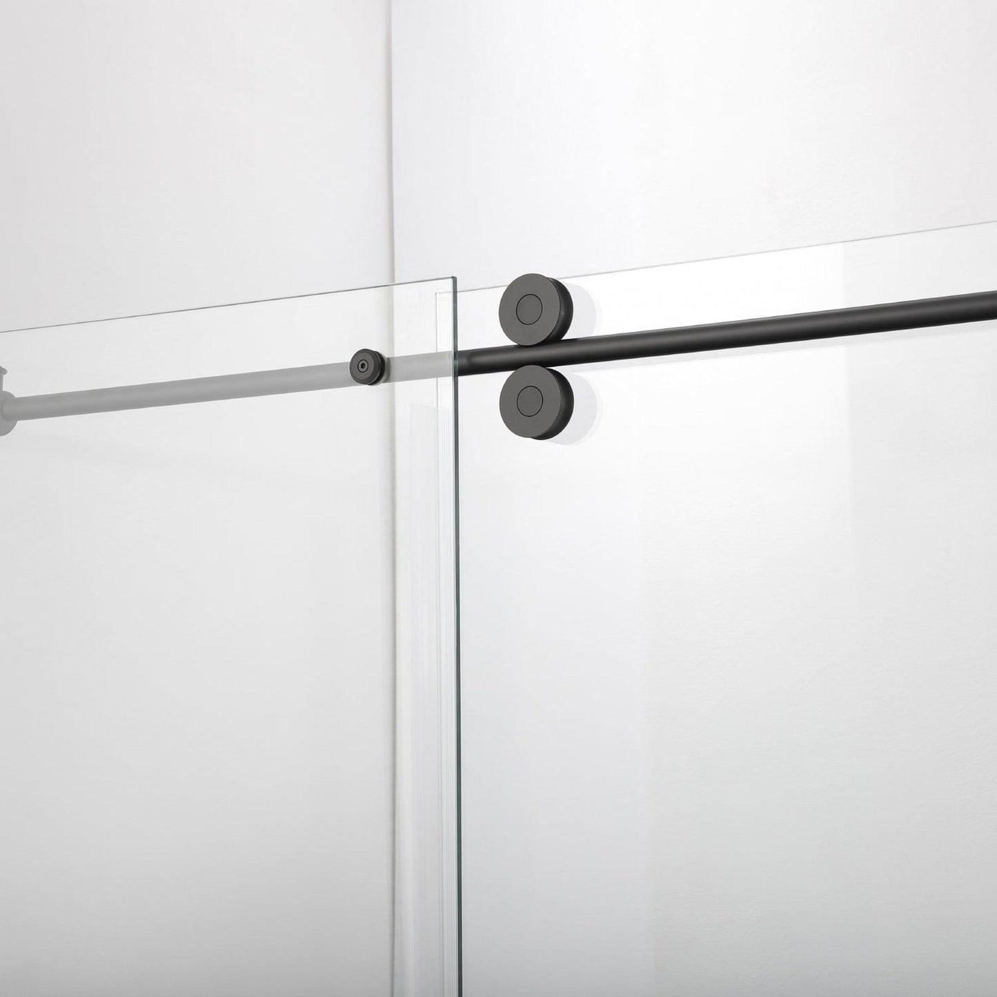 Vinnova Villena 60" x 78" Brushed Nickel Single Sliding Frameless Shower Door