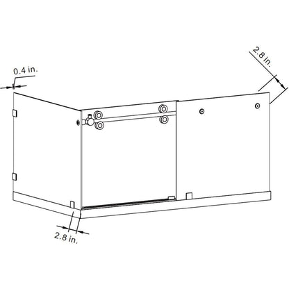 Vinnova Villena 60" x 78" Matte Black Rectangle Single Sliding Frameless Shower Enclosure