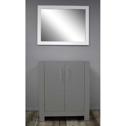 Volpa USA Austin 24" x 19" Gray Modern Freestanding Bathroom Vanity With Brushed Nickel Round Handles