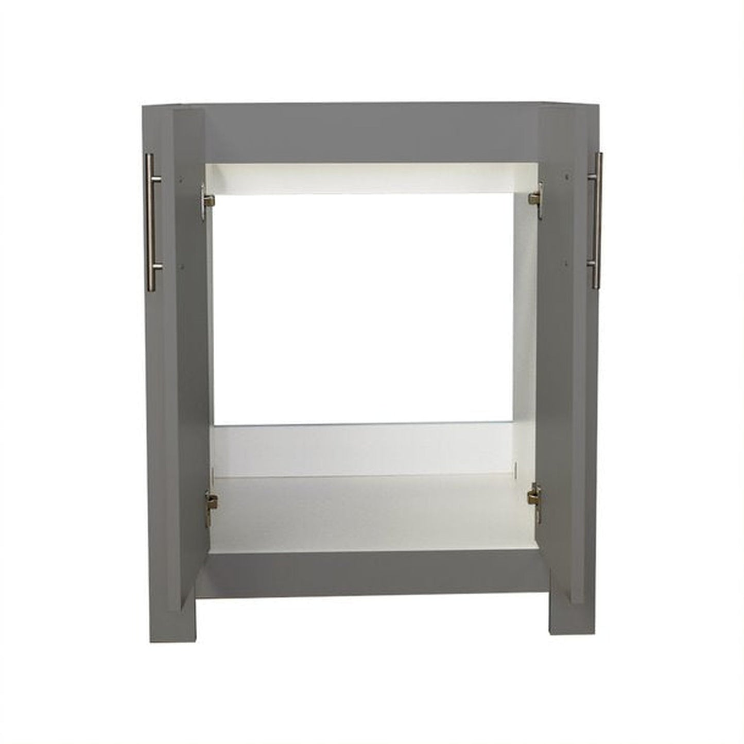 Volpa USA Austin 24" x 19" Gray Modern Freestanding Bathroom Vanity With Brushed Nickel Round Handles