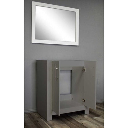 Volpa USA Austin 24" x 19" Gray Modern Freestanding Bathroom Vanity With Brushed Nickel Round Handles