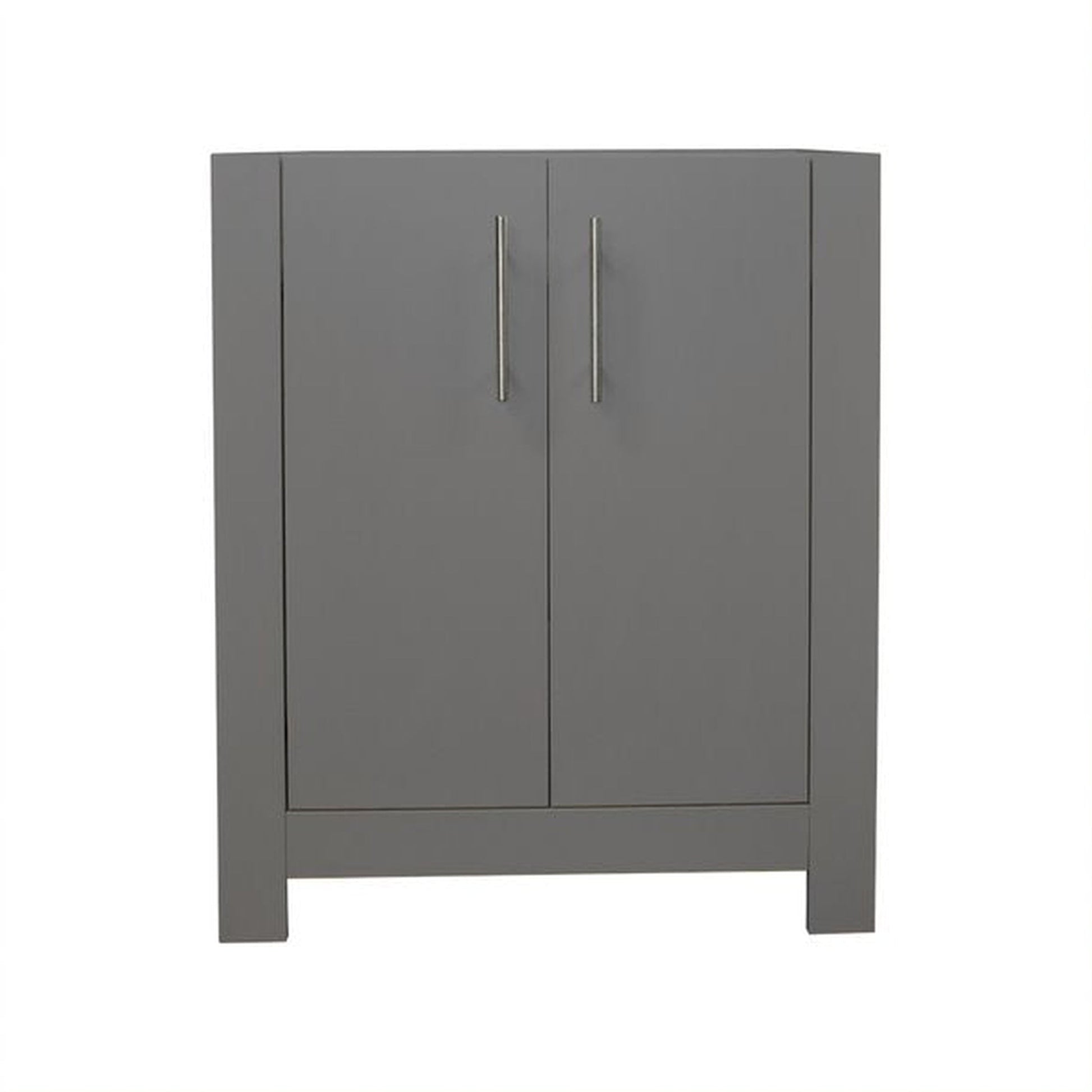 Volpa USA Austin 24" x 19" Gray Modern Freestanding Bathroom Vanity With Brushed Nickel Round Handles