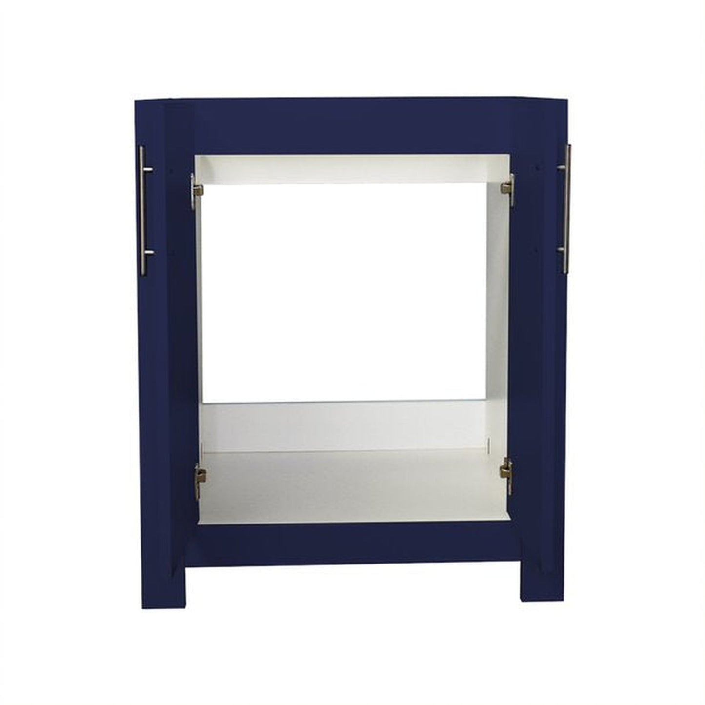 Volpa USA Austin 24" x 19" Navy Modern Freestanding Bathroom Vanity With Brushed Nickel Round Handles