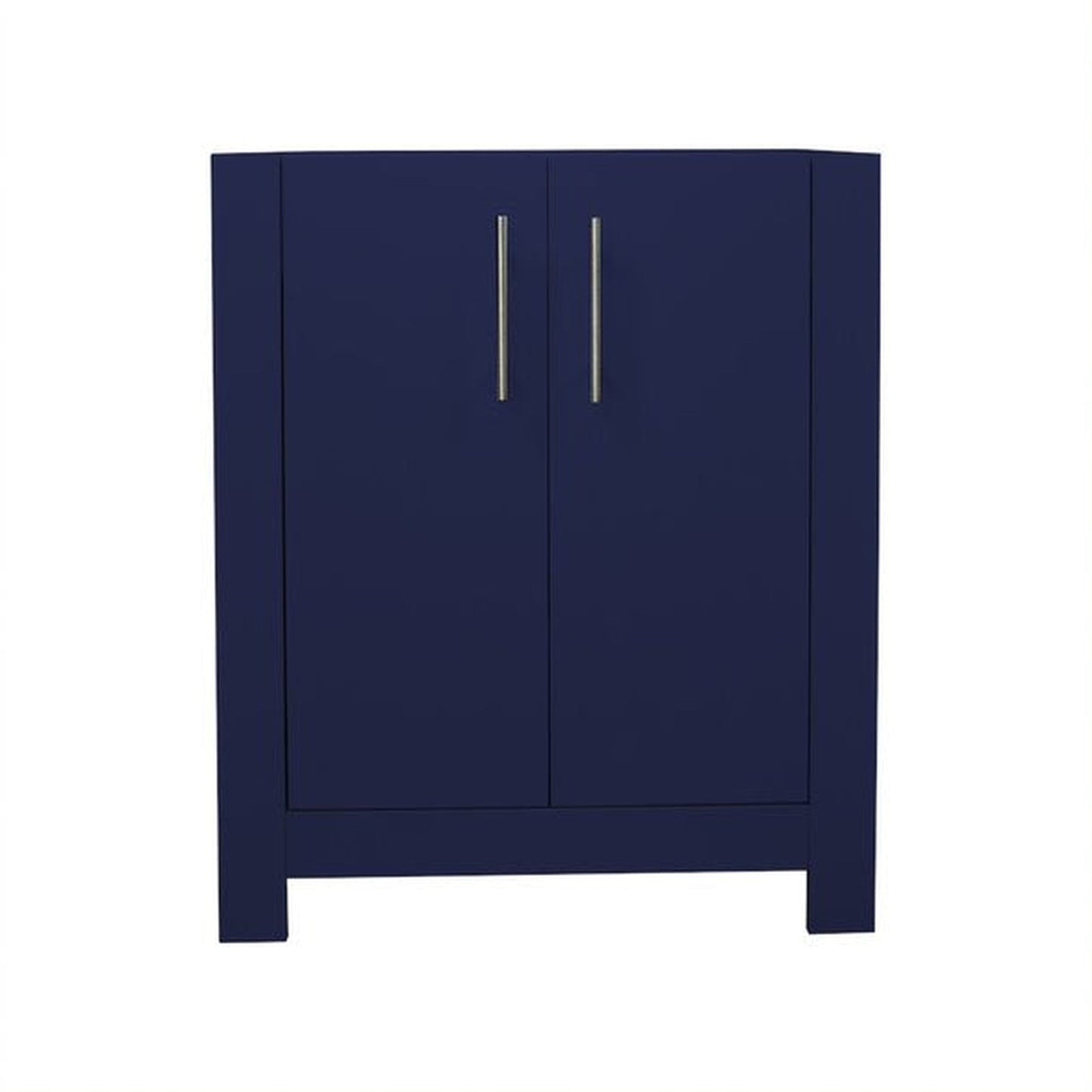 Volpa USA Austin 24" x 19" Navy Modern Freestanding Bathroom Vanity With Brushed Nickel Round Handles