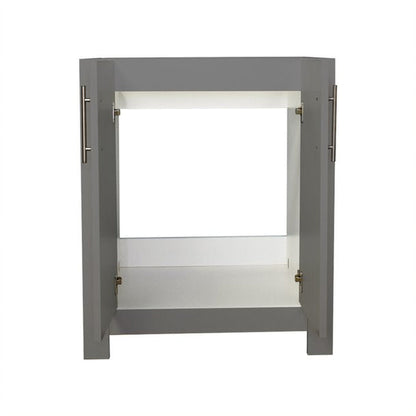 Volpa USA Austin 30" x 19" Gray Modern Freestanding Bathroom Vanity With Brushed Nickel Round Handles