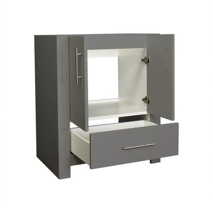 Volpa USA Boston 24" x 20" Gray Modern Freestanding Bathroom Vanity With Brushed Nickel Handles