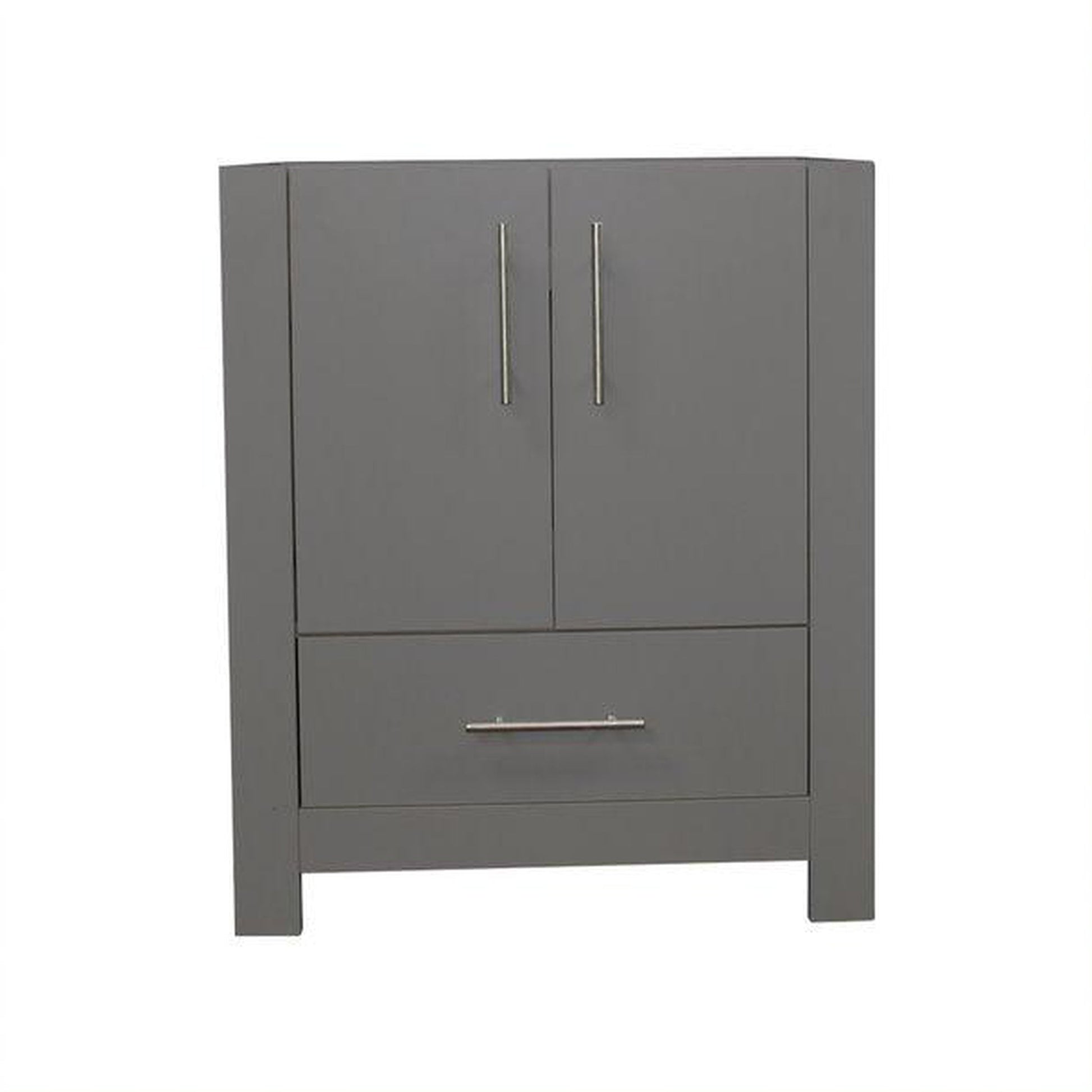 Volpa USA Boston 24" x 20" Gray Modern Freestanding Bathroom Vanity With Brushed Nickel Handles