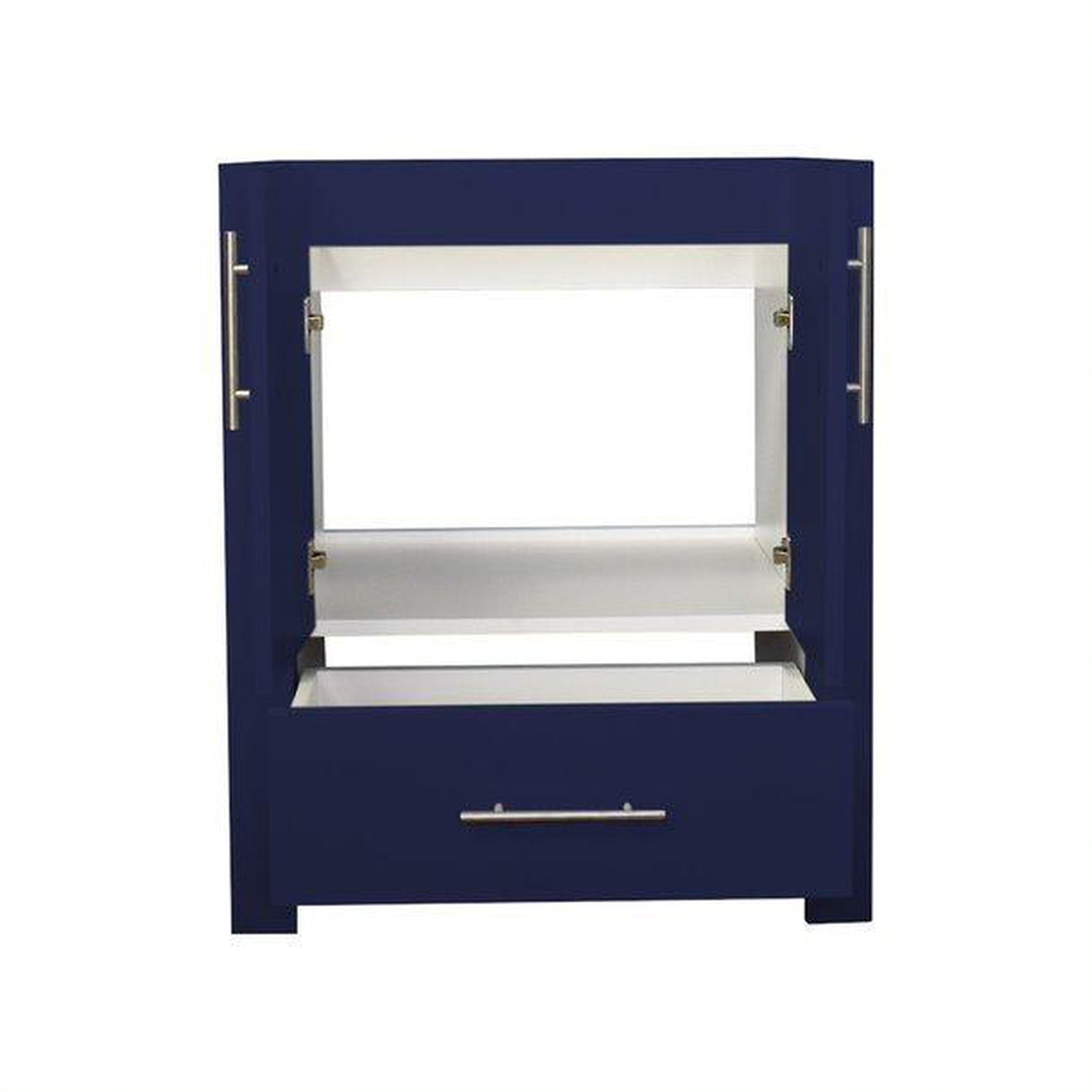 Volpa USA Boston 30" x 20" Navy Modern Freestanding Bathroom Vanity With Brushed Nickel Handles