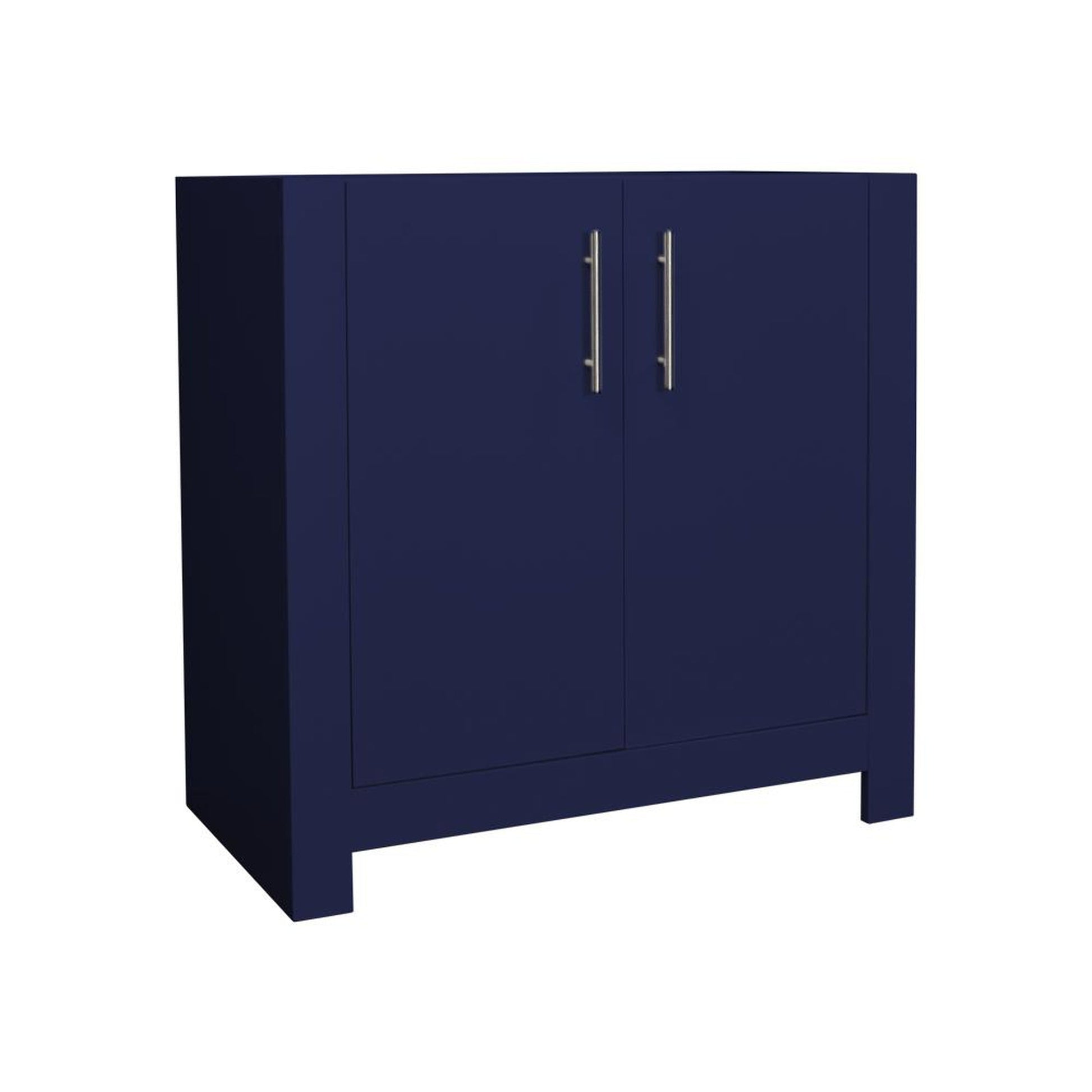 Volpa USA Boston 36" x 20" Navy Modern Freestanding Bathroom Vanity With Brushed Nickel Handles