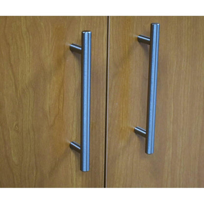 Volpa USA Pacific 24" Honey Maple Freestanding Modern Bathroom Vanity With Integrated Ceramic Top and Brushed Nickel Round Handles