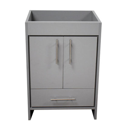 Volpa USA Pacific 30" Gray Freestanding Modern Bathroom Vanity With Brushed Nickel Round Handles Cabinet Only