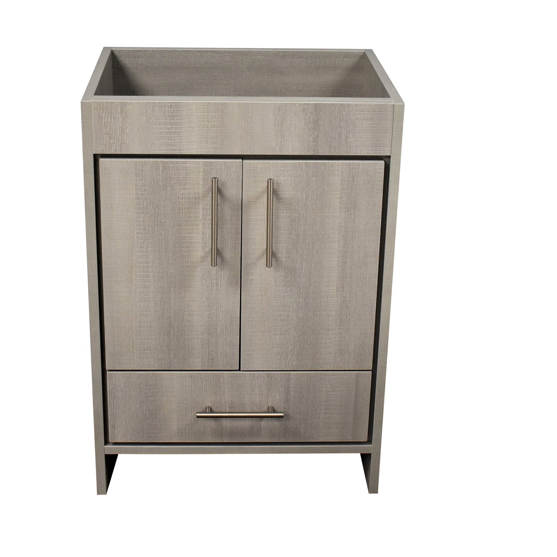 Volpa USA Pacific 30" Weathered Gray Freestanding Modern Bathroom Vanity With Brushed Nickel Round Handles Cabinet Only