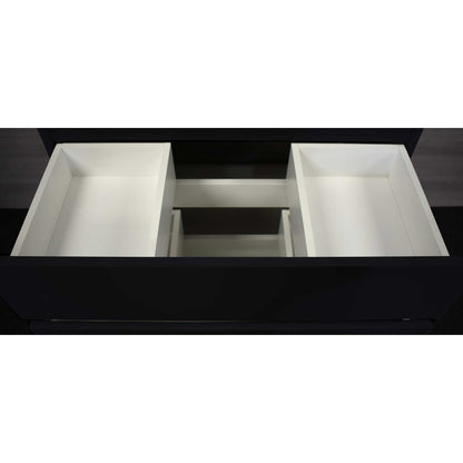 Volpa USA Pepper 24" x 20" Black Modern Freestanding Bathroom Vanity With Acrylic Top, Integrated Acrylic Sink and drawers