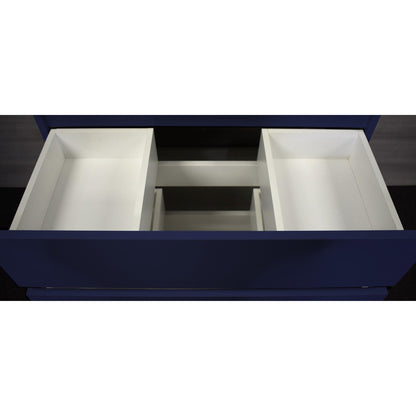 Volpa USA Pepper 24" x 20" Navy Modern Freestanding Bathroom Vanity With Acrylic Top, Integrated Acrylic Sink and drawers