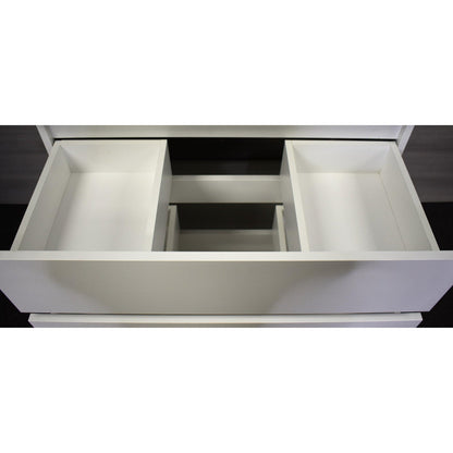 Volpa USA Pepper 24" x 20" White Modern Freestanding Bathroom Vanity With Acrylic Top, Integrated Acrylic Sink and drawers