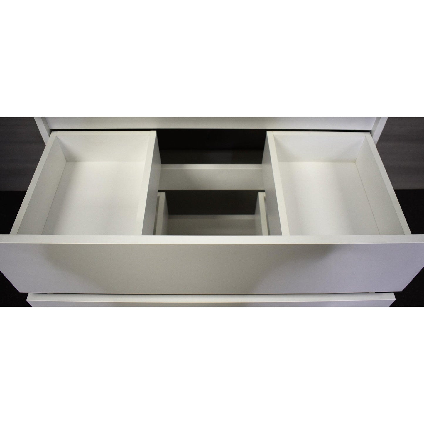 Volpa USA Pepper 30" x 20" Glossy White Modern Freestanding Bathroom Vanity With Acrylic Top, Integrated Acrylic Sink and drawers