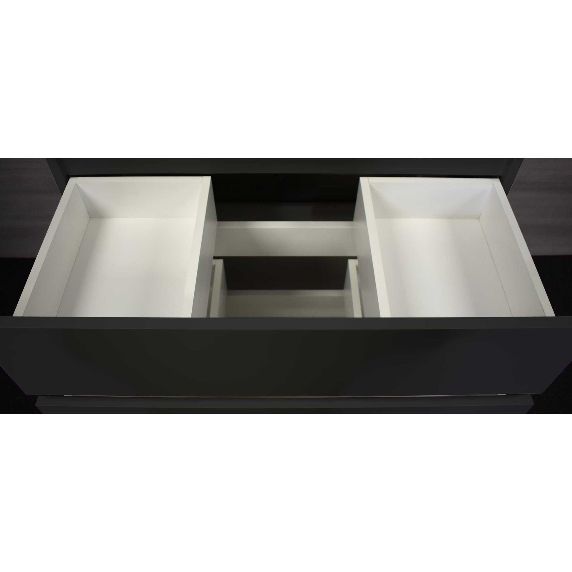 Volpa USA Pepper 36" x 19" Glossy Black Modern Freestanding Bathroom Vanity With drawers