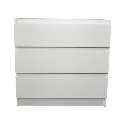Volpa USA Pepper 36" x 19" White Modern Freestanding Bathroom Vanity With drawers