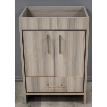 Volpa USA Rio 24" Ash Gray Freestanding Modern Bathroom Vanity With Brushed Nickel Round Handles