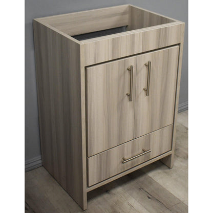 Volpa USA Rio 24" Ash Gray Freestanding Modern Bathroom Vanity With Brushed Nickel Round Handles