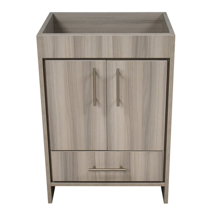 Volpa USA Rio 24" Ash Gray Freestanding Modern Bathroom Vanity With Brushed Nickel Round Handles