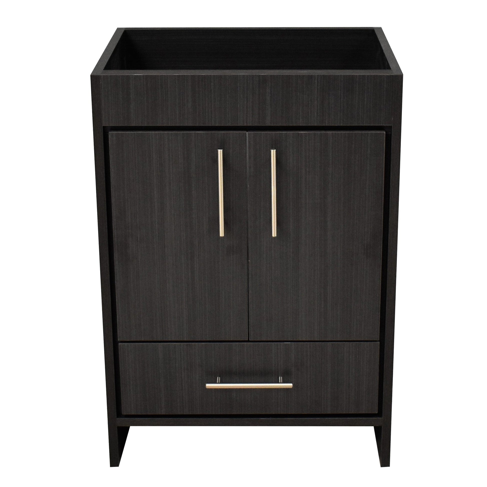 Volpa USA Rio 24" Black Ash Freestanding Modern Bathroom Vanity With Brushed Nickel Round Handles