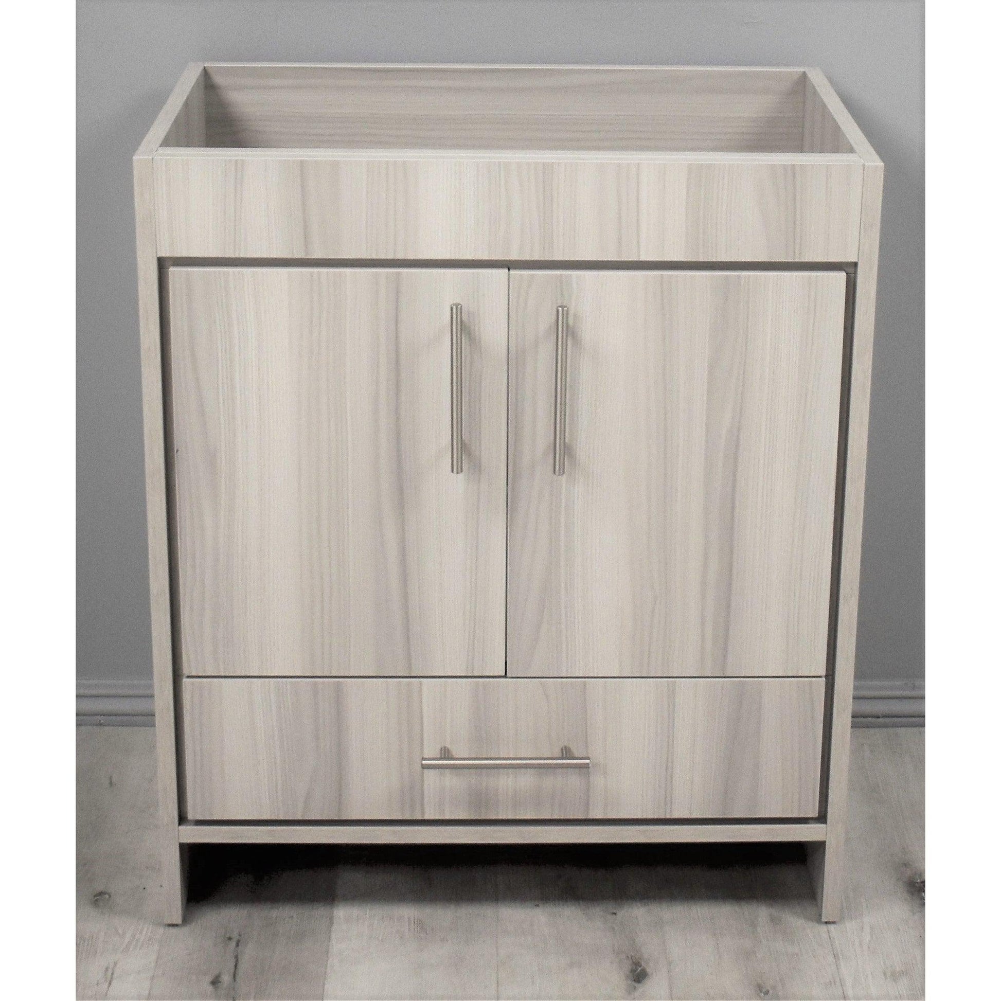 Volpa USA Rio 36" Ash Grey Freestanding Modern Bathroom Vanity With Brushed Nickel Handles