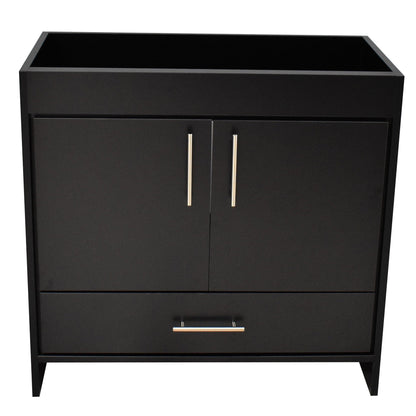 Volpa USA Rio 36" Black Freestanding Modern Bathroom Vanity With Brushed Nickel Handles