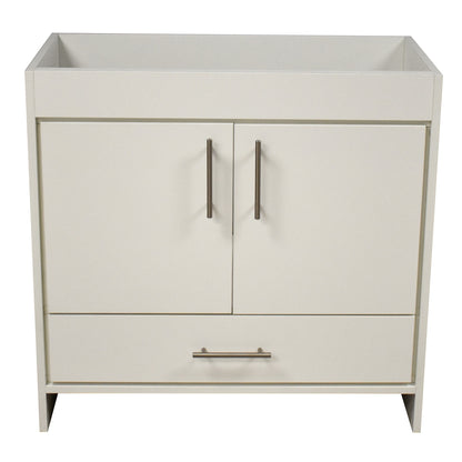 Volpa USA Rio 36" Soft White Freestanding Modern Bathroom Vanity With Brushed Nickel Handles