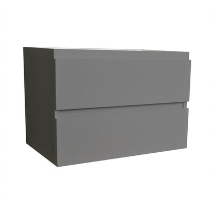 Volpa USA Salt 24" x 18" Gray Wall-Mounted Floating Bathroom Vanity Cabinet with Drawers