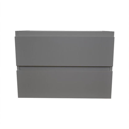 Volpa USA Salt 24" x 18" Gray Wall-Mounted Floating Bathroom Vanity Cabinet with Drawers