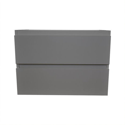 Volpa USA Salt 24" x 18" Gray Wall-Mounted Floating Bathroom Vanity Cabinet with Drawers