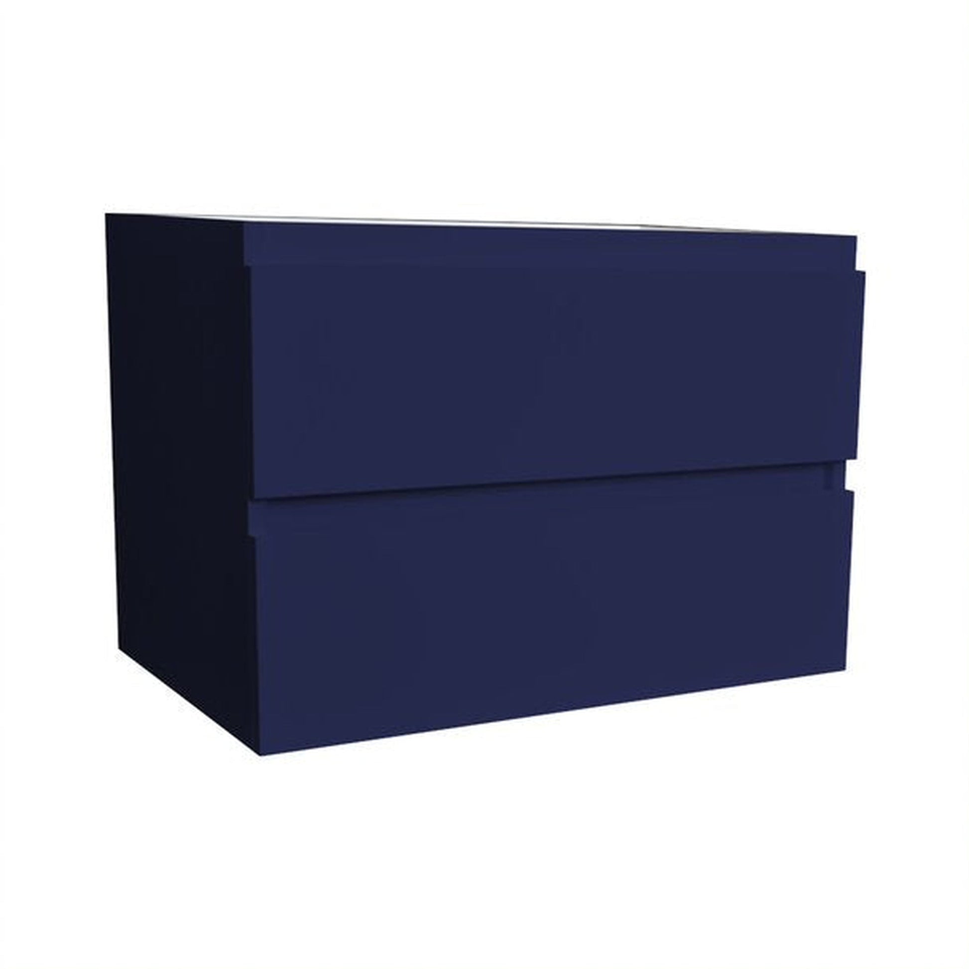 Volpa USA Salt 24" x 18" Navy Wall-Mounted Floating Bathroom Vanity Cabinet with Drawers