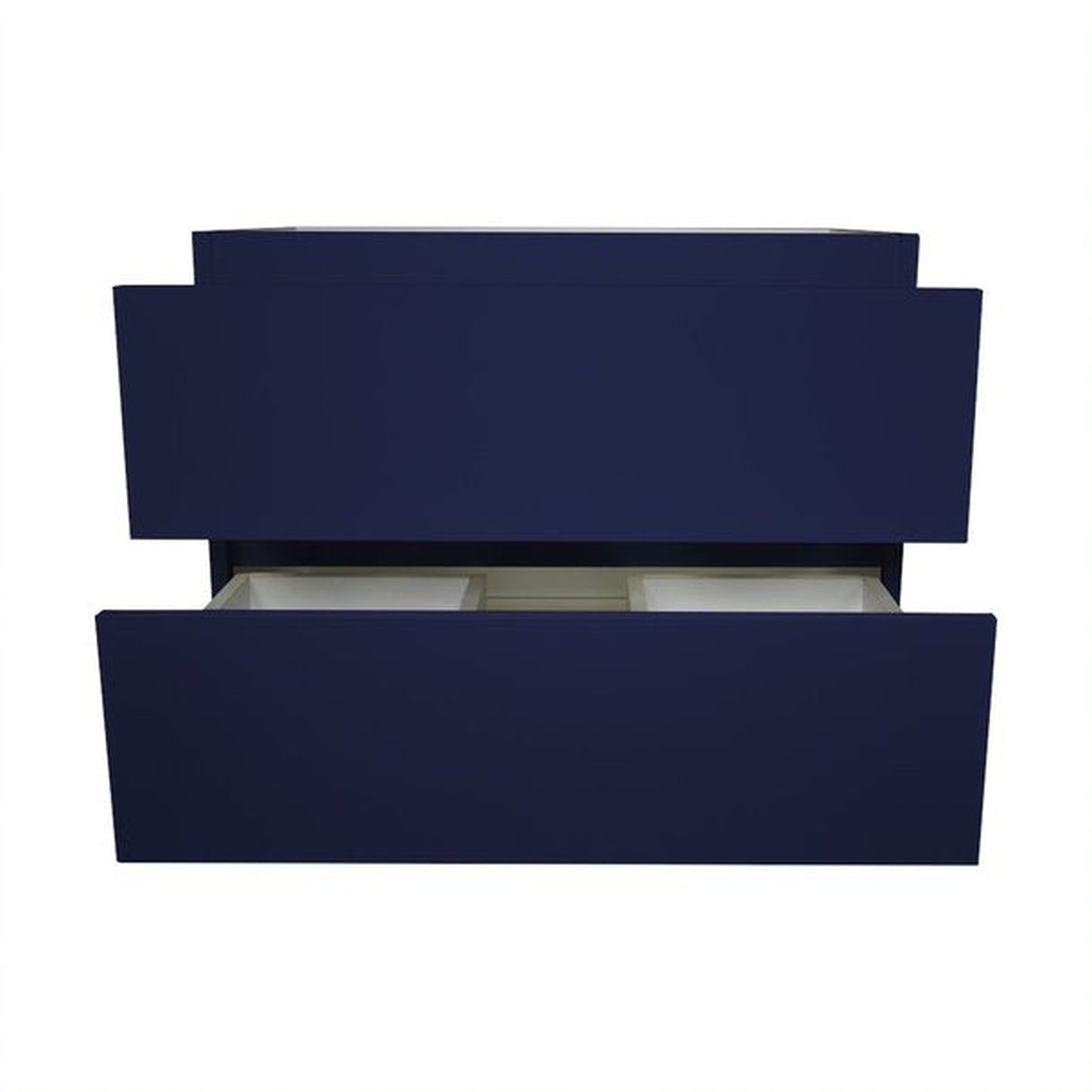 Volpa USA Salt 24" x 18" Navy Wall-Mounted Floating Bathroom Vanity Cabinet with Drawers
