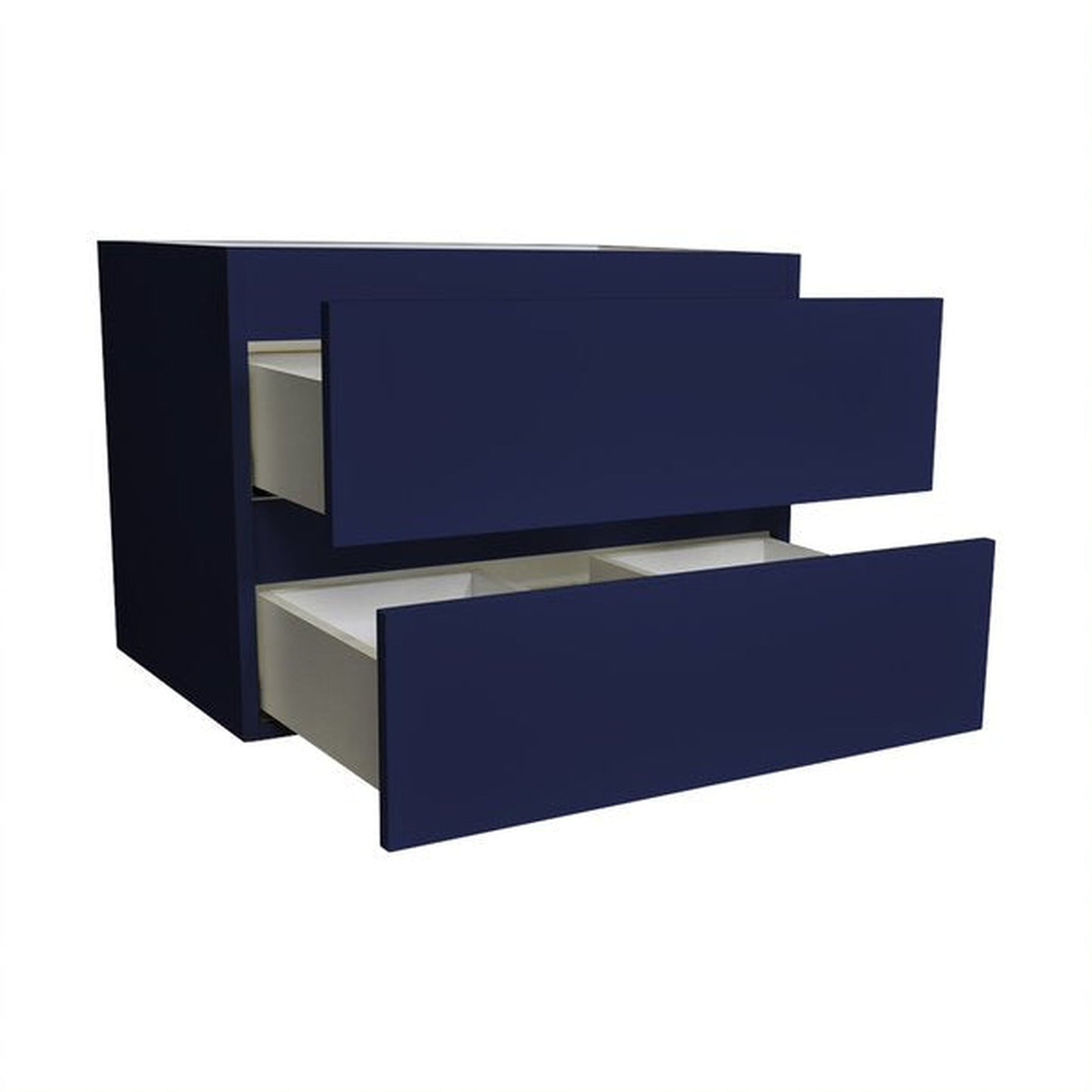 Volpa USA Salt 24" x 18" Navy Wall-Mounted Floating Bathroom Vanity Cabinet with Drawers