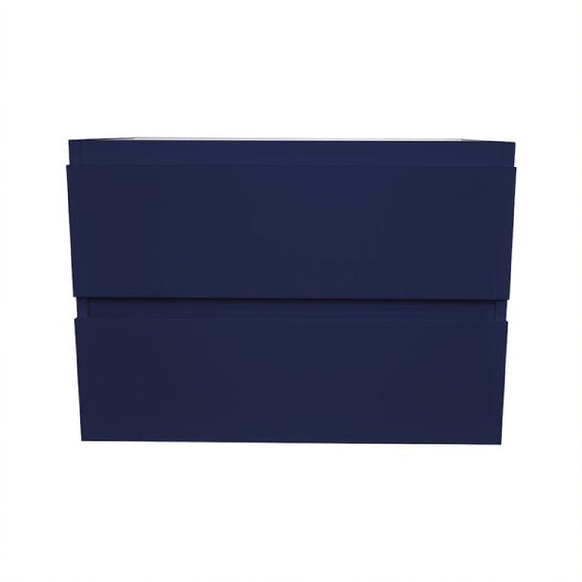 Volpa USA Salt 24" x 18" Navy Wall-Mounted Floating Bathroom Vanity Cabinet with Drawers