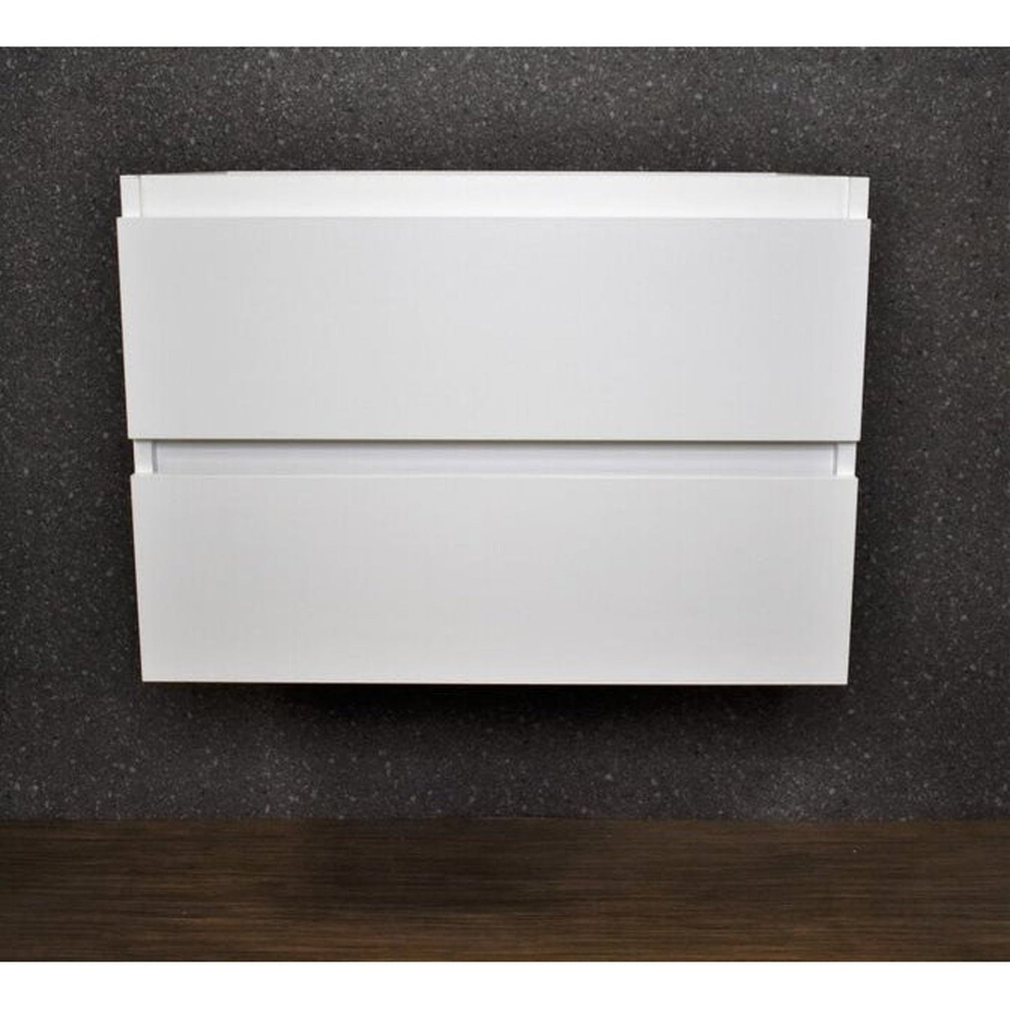 Volpa USA Salt 24" x 18" White Wall-Mounted Floating Bathroom Vanity With Drawers