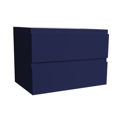 Volpa USA Salt 24" x 20" Navy Wall-Mounted Floating Bathroom Vanity Cabinet with Drawers