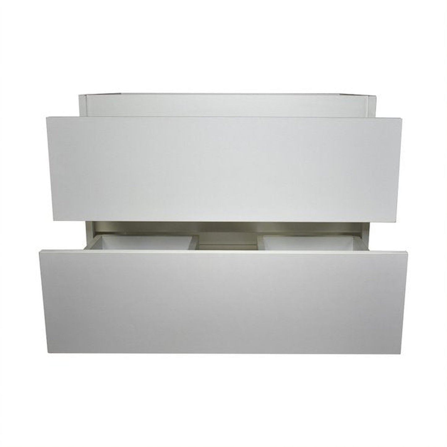 Volpa USA Salt 30" x 18" Glossy White Wall-Mounted Floating Bathroom Vanity Cabinet with Drawers