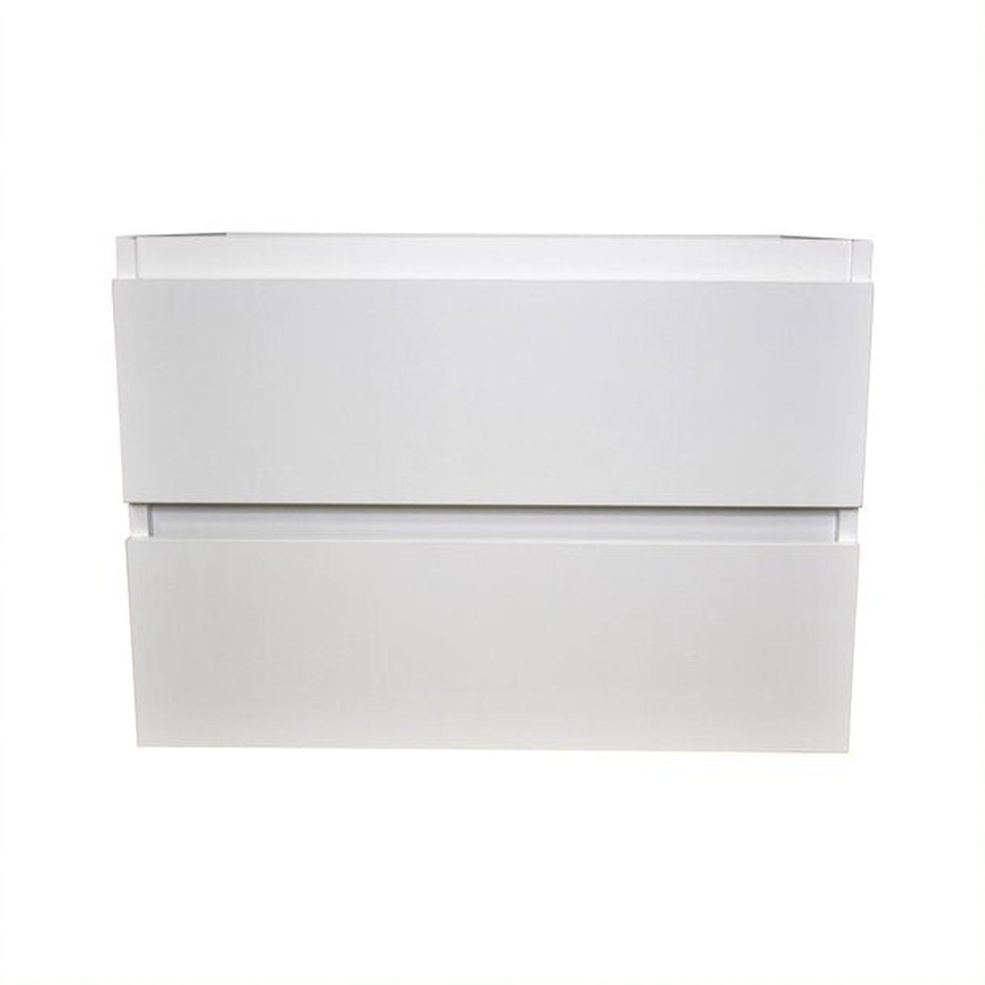 Volpa USA Salt 30" x 18" Glossy White Wall-Mounted Floating Bathroom Vanity Cabinet with Drawers