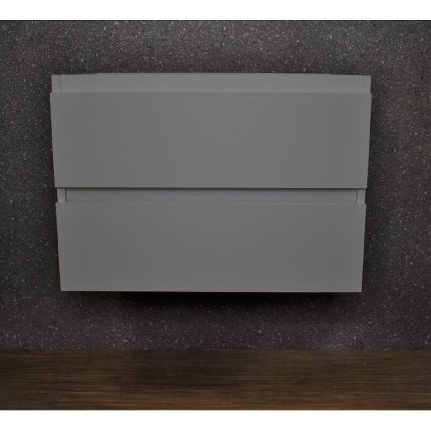 Volpa USA Salt 30" x 18" Gray Wall-Mounted Floating Bathroom Vanity Cabinet with Drawers