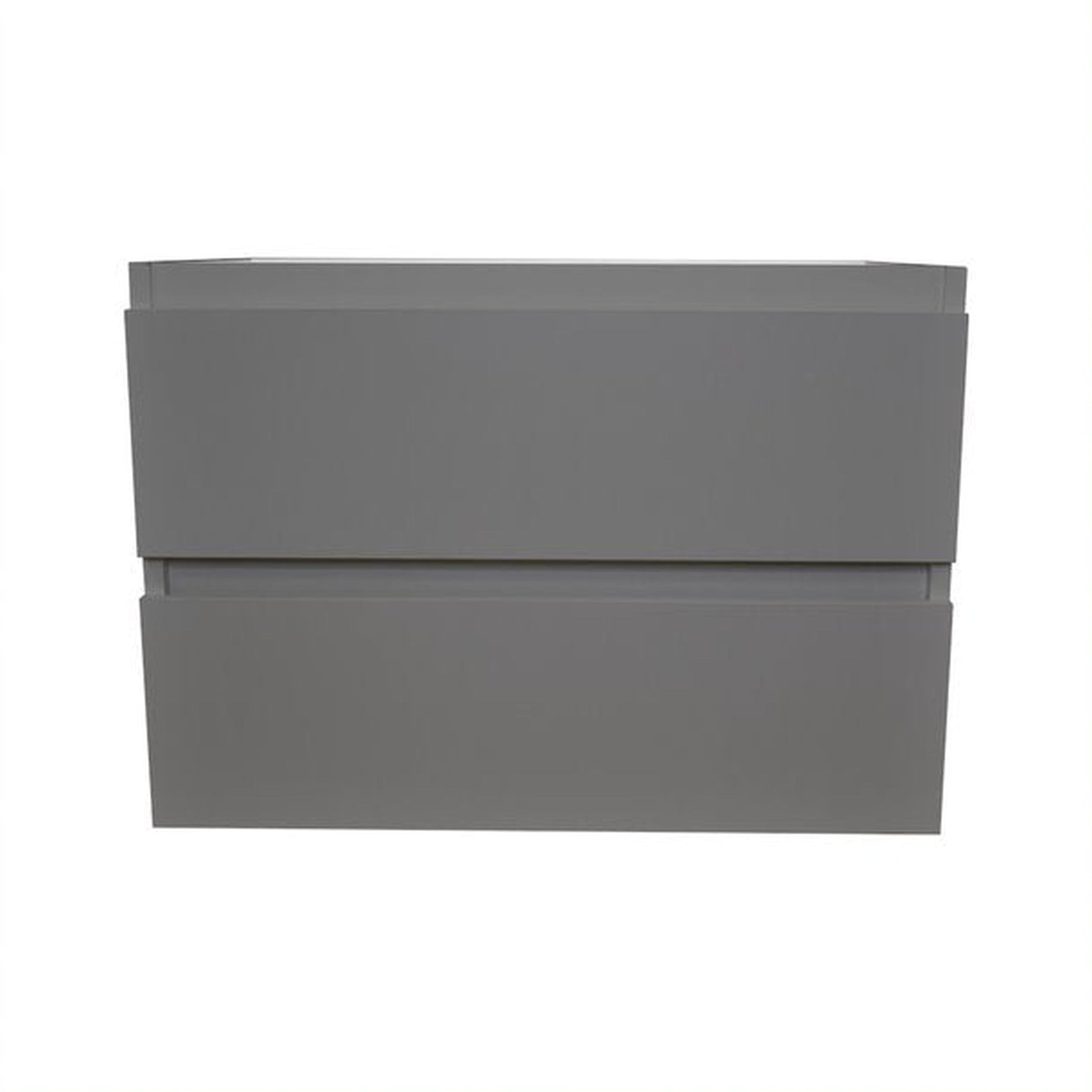 Volpa USA Salt 30" x 18" Gray Wall-Mounted Floating Bathroom Vanity Cabinet with Drawers