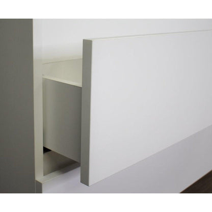 Volpa USA Salt 30" x 18" White Wall-Mounted Floating Bathroom Vanity Cabinet with Drawers