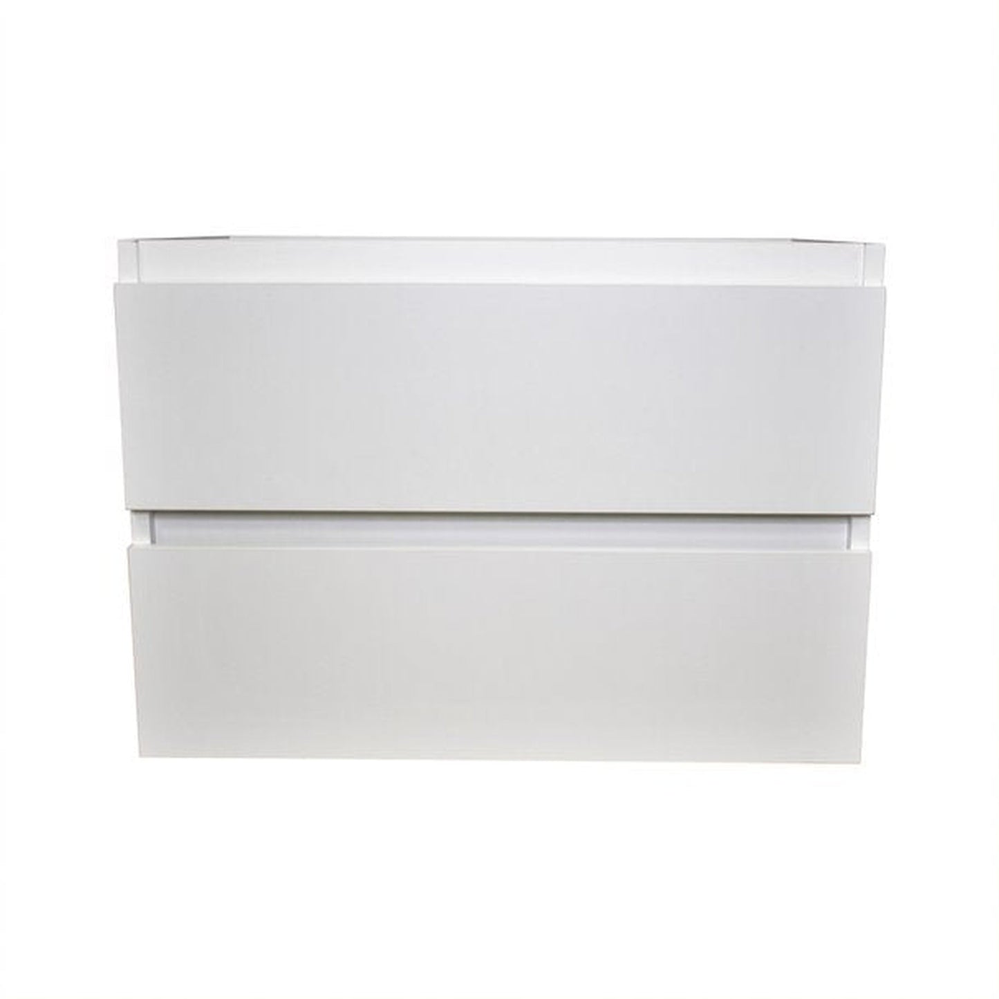 Volpa USA Salt 30" x 18" White Wall-Mounted Floating Bathroom Vanity Cabinet with Drawers
