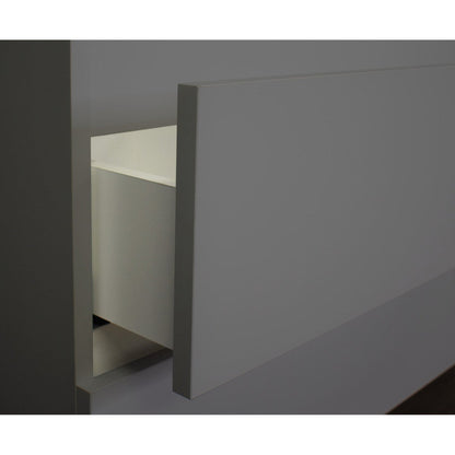 Volpa USA Salt 30" x 20" Gray Wall-Mounted Floating Bathroom Vanity With Drawers, Acrylic Top and Integrated Acrylic Sink