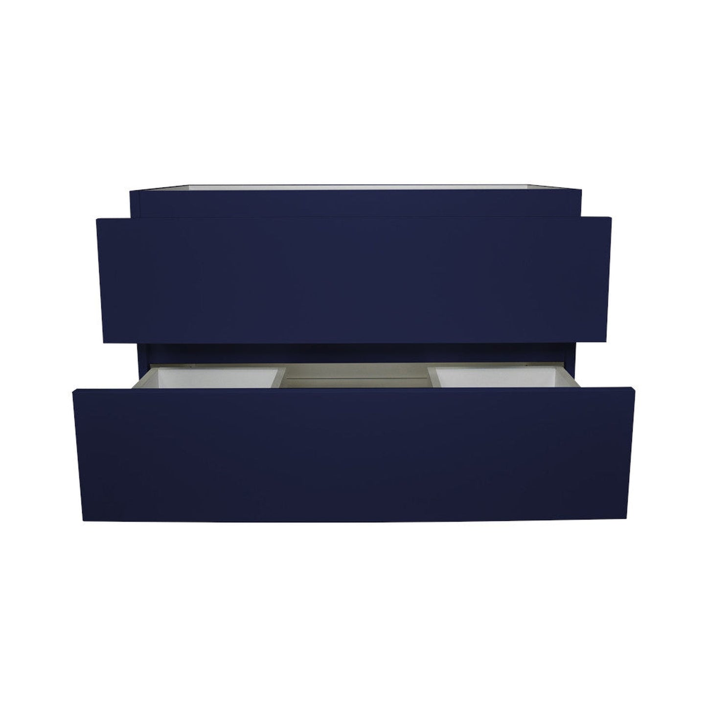 Volpa USA Salt 36" x 18" Navy Wall-Mounted Floating Bathroom Vanity Cabinet with Drawers