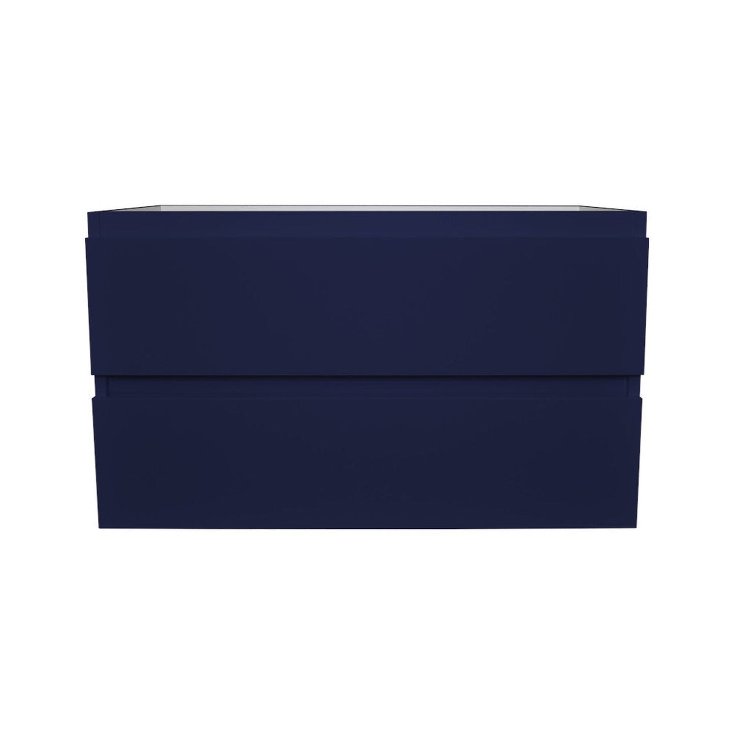Volpa USA Salt 36" x 18" Navy Wall-Mounted Floating Bathroom Vanity Cabinet with Drawers