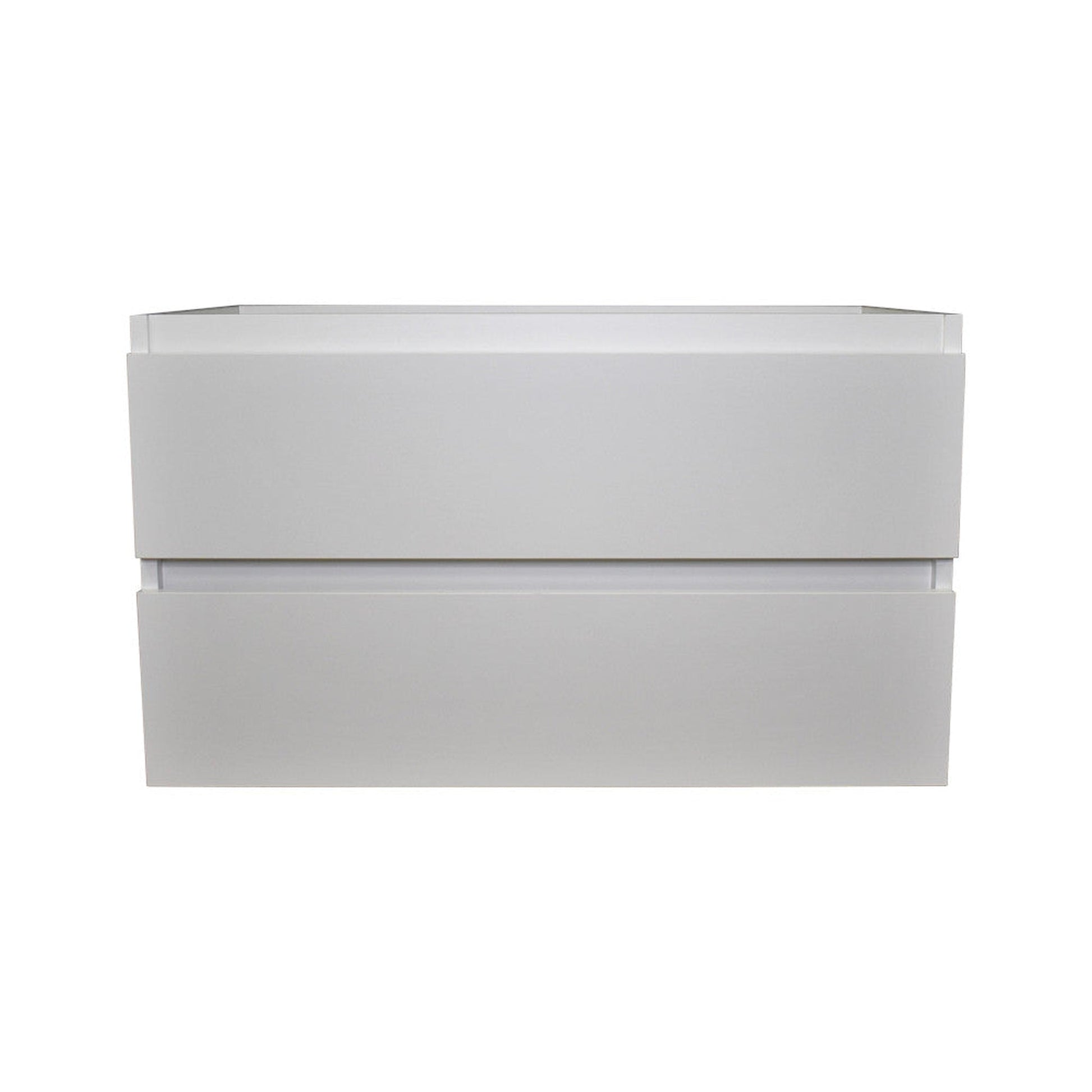 Volpa USA Salt 36" x 18" White Wall-Mounted Floating Bathroom Vanity Cabinet with Drawers