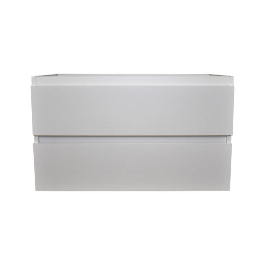 Volpa USA Salt 36" x 18" White Wall-Mounted Floating Bathroom Vanity Cabinet with Drawers